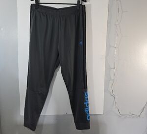 Adidas Gray and Blue Sweatpants for Performance
